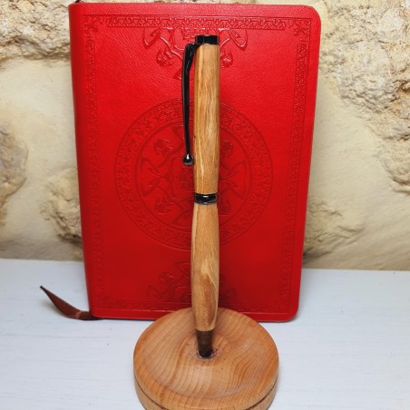 Mûrier platane pour ce Stylo artisanal en bois - monture gun métal