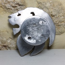 Tête de lion applique en aluminium