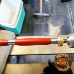 Stylo médical en bois de Cocobolo avec clip caducée doré sur le site Tour du Phoenix.fr