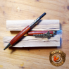 Stylo médical en bois de Cocobolo avec clip caducée doré sur le site Tour du Phoenix.fr