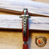 Stylo médical en bois de Cocobolo avec clip caducée doré sur le site Tour du Phoenix.fr