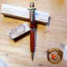 Stylo médical en bois de Cocobolo avec clip caducée doré sur le site Tour du Phoenix.fr