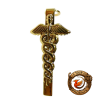 Stylo pour profession médical en bois de Cocobolo avec clip caducée doré sur le site Le Tour du Phoenix.fr