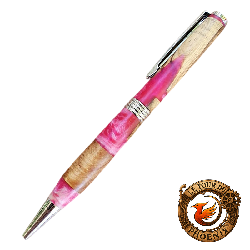 Stylo artisanal unique – fait main au tour à bois à Junas (Ga