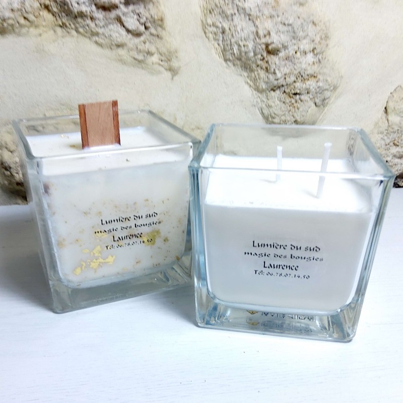 Bougie double mèche parfum au choix